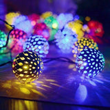 6M 40LED Moroccan Ball Garden Fairy Light String Outdoor Light