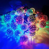 6M 40LED Moroccan Ball Garden Fairy Light String Outdoor Light