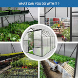 6X10FT Polycarbonate Greenhouse Raised Base and Anchor Aluminum Duty Walk-in Greenhouses for Outdoor Backyard in All Season