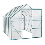 6X10FT Polycarbonate Greenhouse Raised Base and Anchor Aluminum Duty Walk-in Greenhouses for Outdoor Backyard in All Season