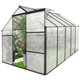 6X10FT Polycarbonate Greenhouse Raised Base and Anchor Aluminum Duty Walk-in Greenhouses for Outdoor Backyard in All Season