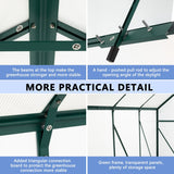 6X10FT Polycarbonate Greenhouse Raised Base and Anchor Aluminum Duty Walk-in Greenhouses for Outdoor Backyard in All Season