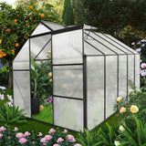 6X10FT Polycarbonate Greenhouse Raised Base and Anchor Aluminum Duty Walk-in Greenhouses for Outdoor Backyard in All Season