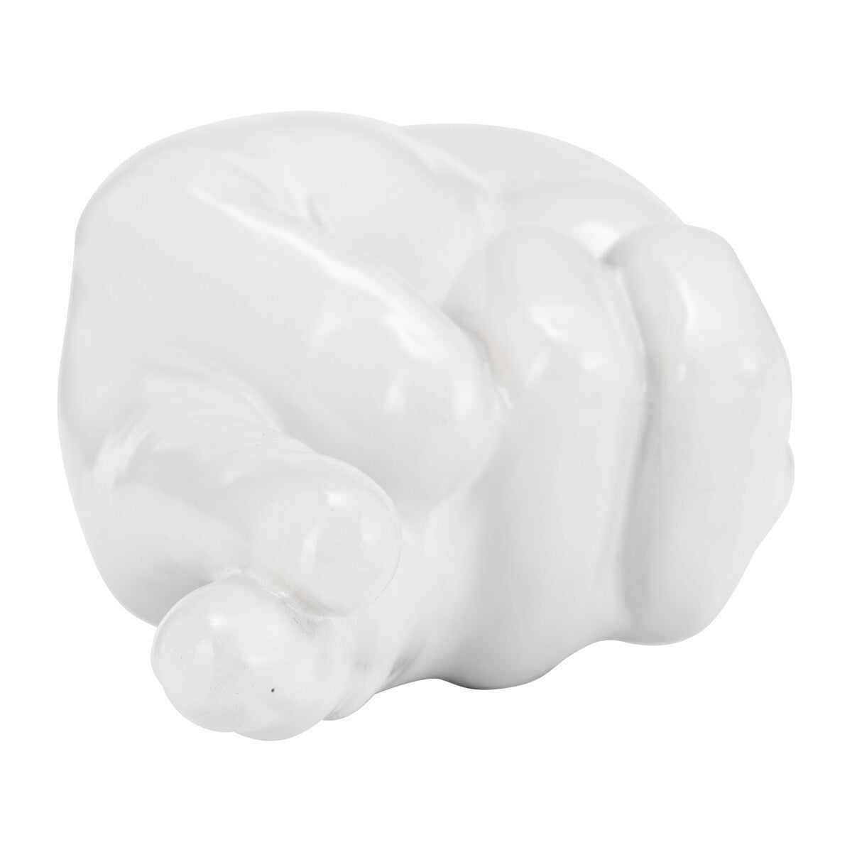 6" Crossing Fingers Signal Hand Statue Decor Contemporary White Ceramic Figurine Artsy Desk Sculpture Creative - 4" x 3" x 8"