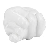 6" Crossing Fingers Signal Hand Statue Decor Contemporary White Ceramic Figurine Artsy Desk Sculpture Creative - 4" x 3" x 8"