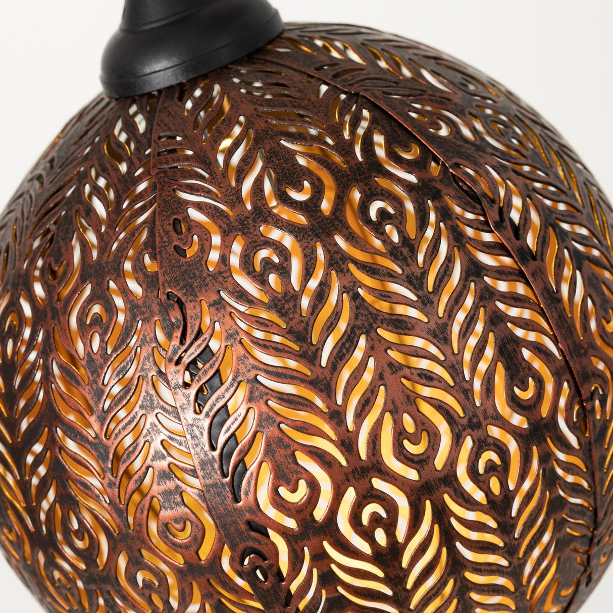 6" Hanging Sphere Solar Light, Copper