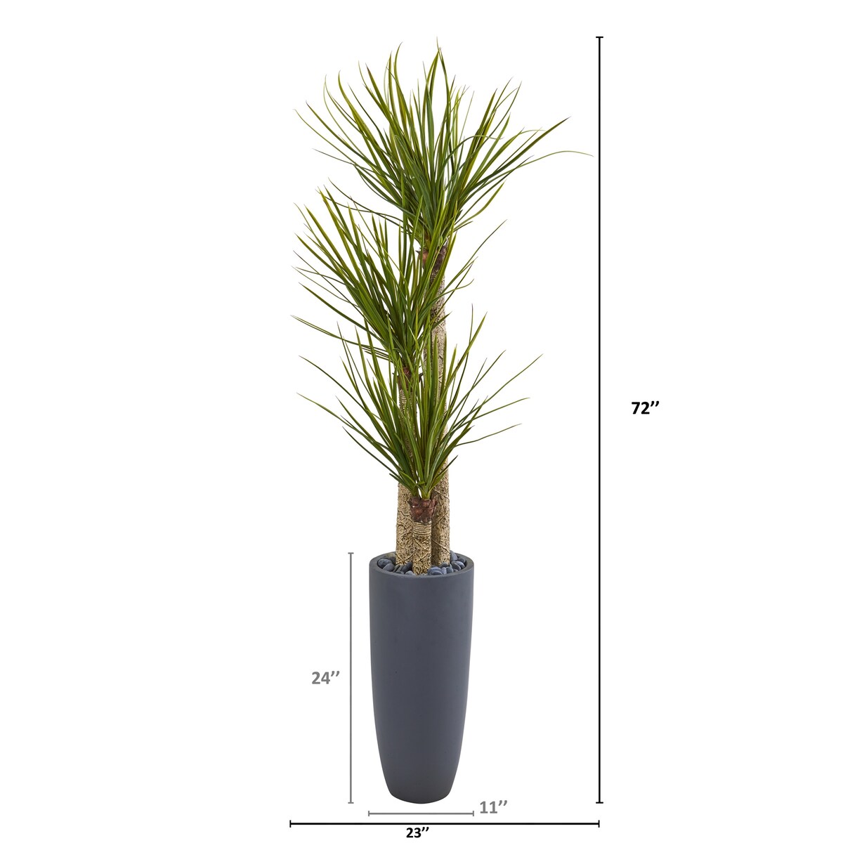 6' Yucca Artificial Tree in Bullet Planter
