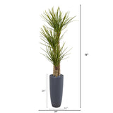 6' Yucca Artificial Tree in Bullet Planter