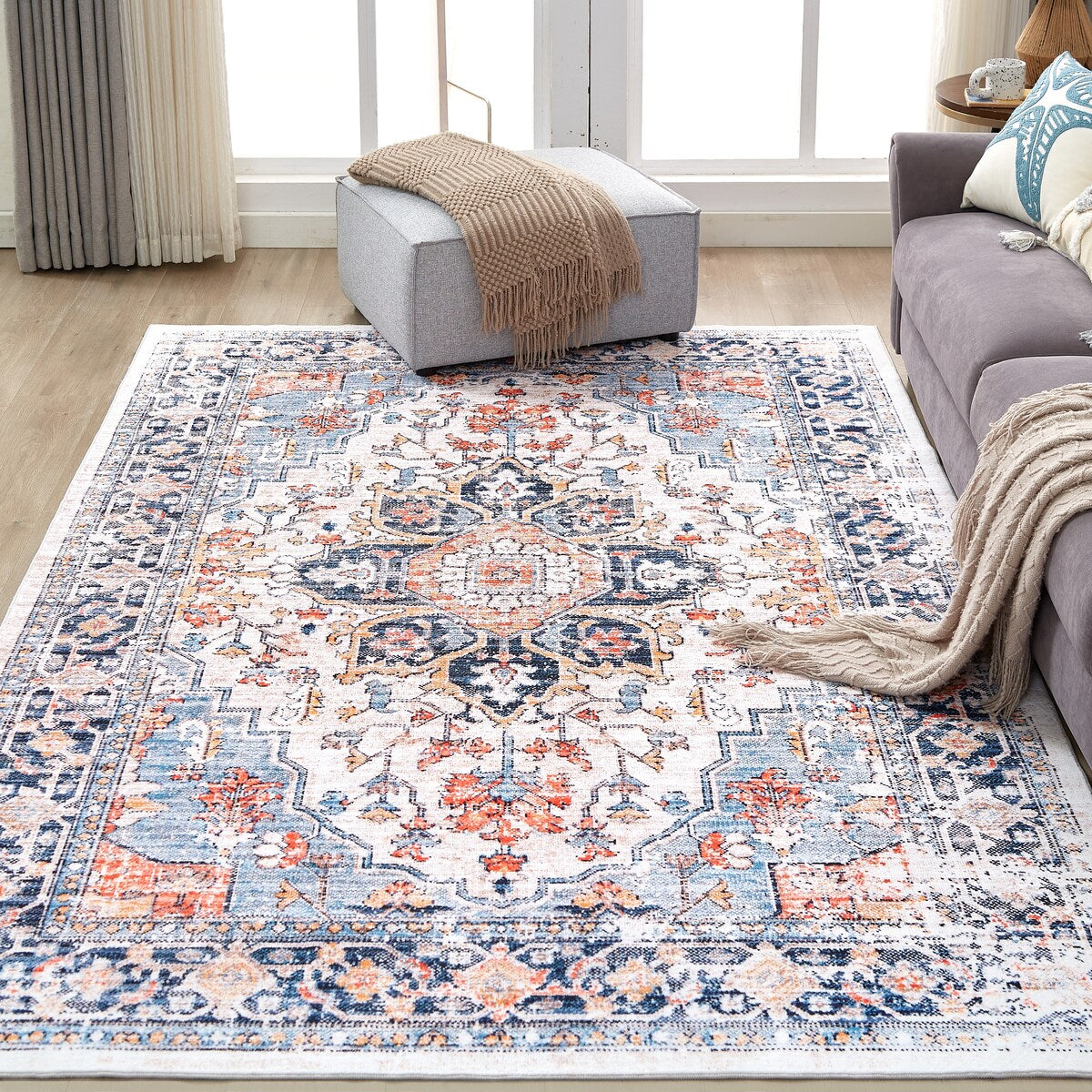6' x 9'Pearl velvet Rug - 6' x 9'