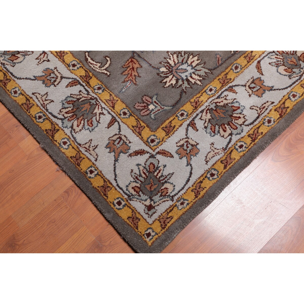 6'x9' Hand Tufted Wool Oriental Area Rug Dark Grey, Light Grey Color - 6' x 9'