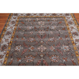 6'x9' Hand Tufted Wool Oriental Area Rug Dark Grey, Light Grey Color - 6' x 9'