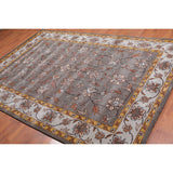 6'x9' Hand Tufted Wool Oriental Area Rug Dark Grey, Light Grey Color - 6' x 9'