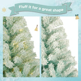 6ft Artificial Christmas Tree with 300 LED Lights and 600 Bendable Branches