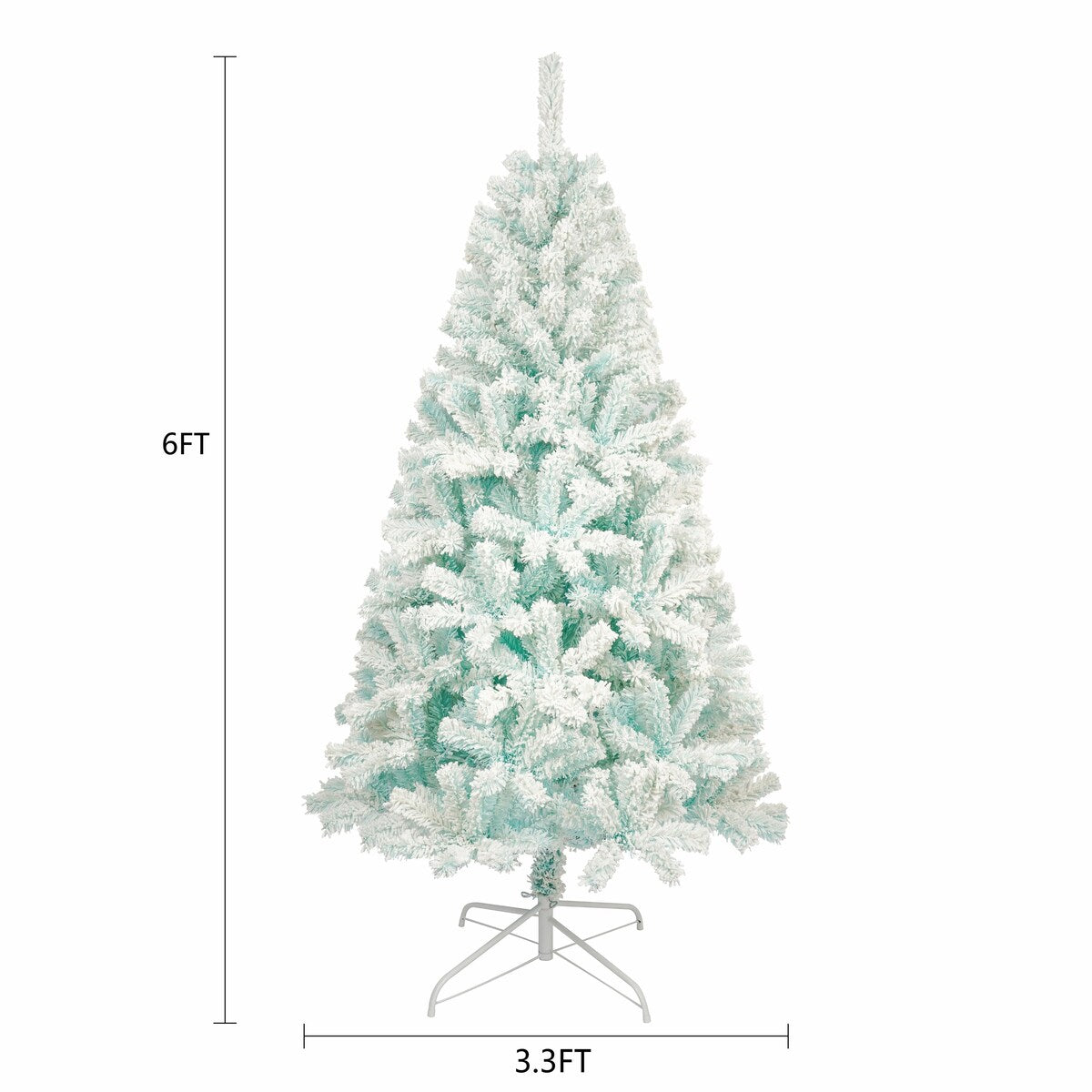 6ft Artificial Christmas Tree with 300 LED Lights and 600 Bendable Branches