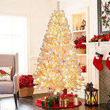 6ft Artificial Christmas Tree with 300 LED Lights and 600 Bendable Branches