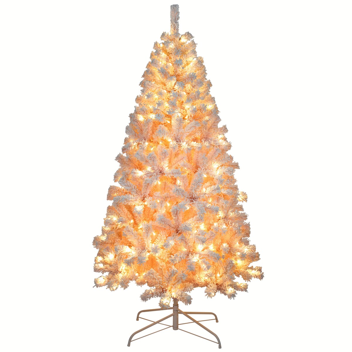 6ft Artificial Christmas Tree with 300 LED Lights and 600 Bendable Branches