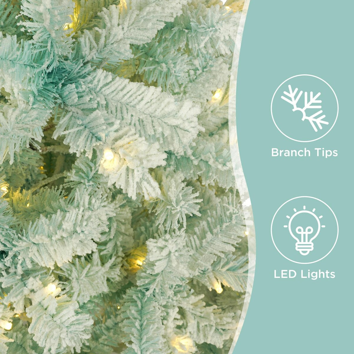 6ft Artificial Christmas Tree with 300 LED Lights and 600 Bendable Branches