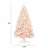 6ft Artificial Christmas Tree with 300 LED Lights and 600 Bendable Branches