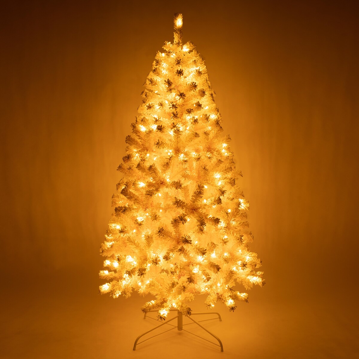 6ft Artificial Christmas Tree with 300 LED Lights and 600 Bendable Branches