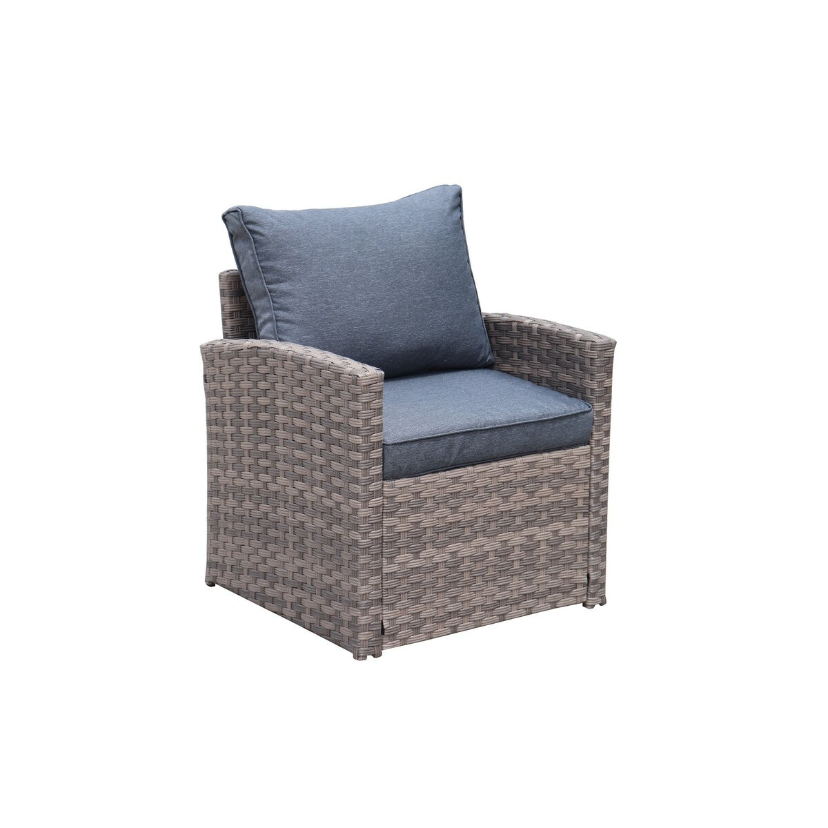 6pcs Outdoor PE Rattan Sofa Set with Removable Cushions