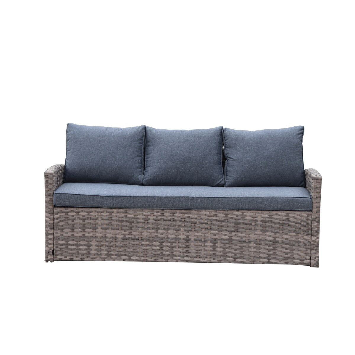 6pcs Outdoor PE Rattan Sofa Set with Removable Cushions