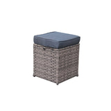 6pcs Outdoor PE Rattan Sofa Set with Removable Cushions