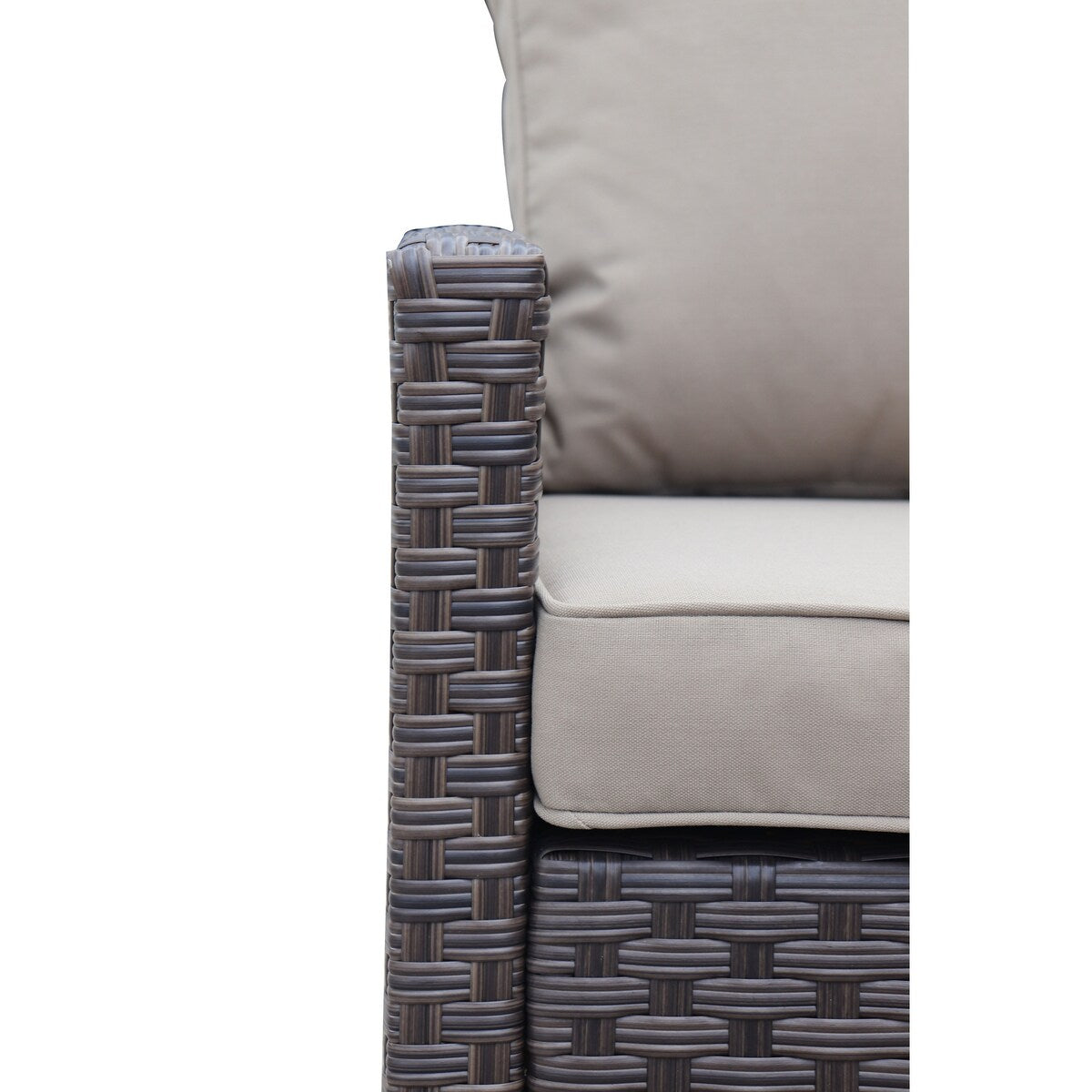 6pcs Outdoor PE Rattan Sofa Set with Removable Cushions