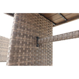 6pcs Outdoor PE Rattan Sofa Set with Removable Cushions
