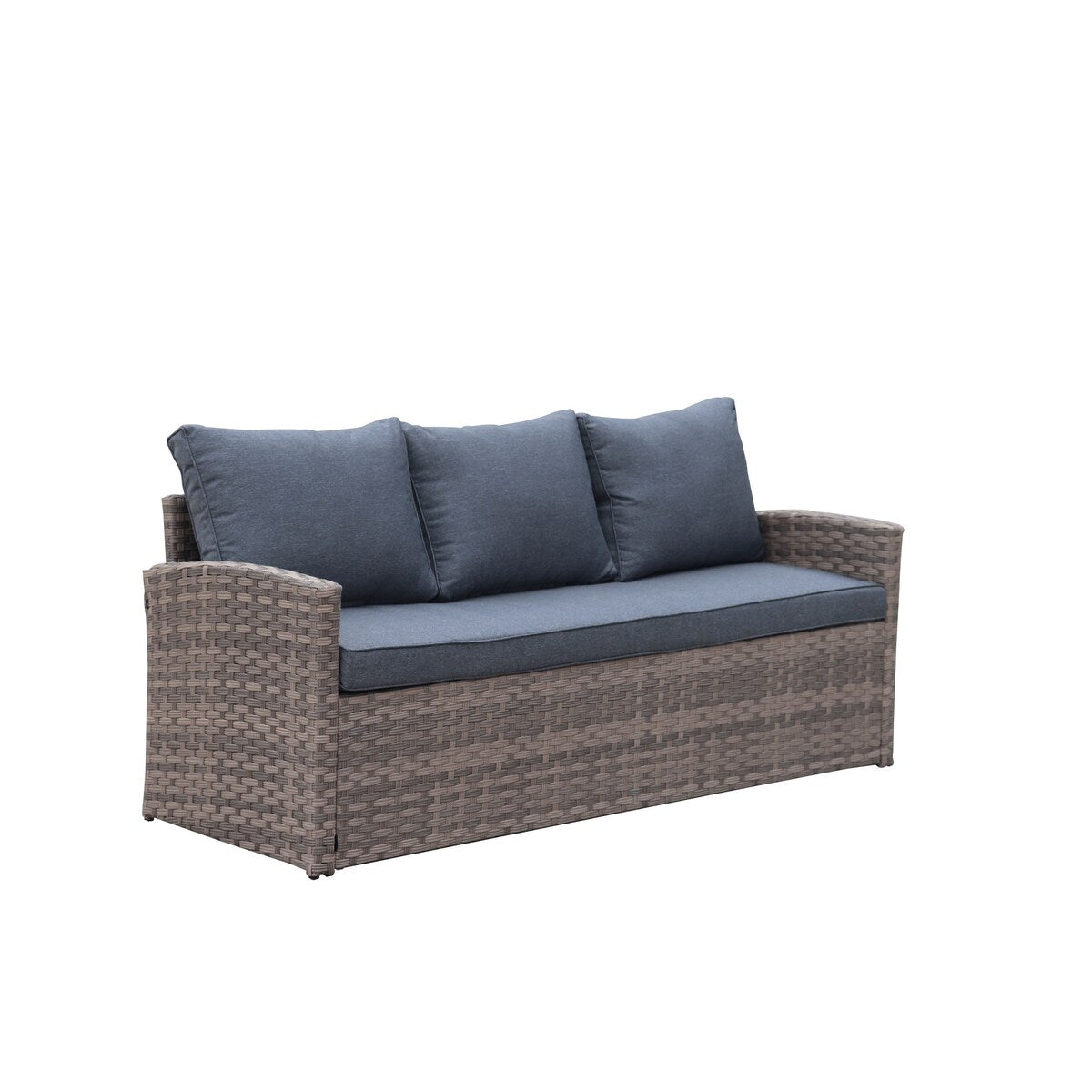 6pcs Outdoor PE Rattan Sofa Set with Removable Cushions