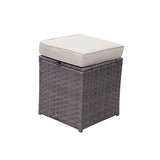 6pcs Outdoor PE Rattan Sofa Set with Removable Cushions