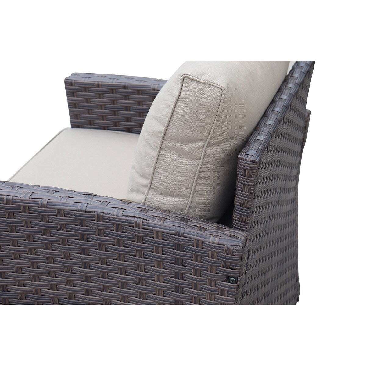 6pcs Outdoor PE Rattan Sofa Set with Removable Cushions
