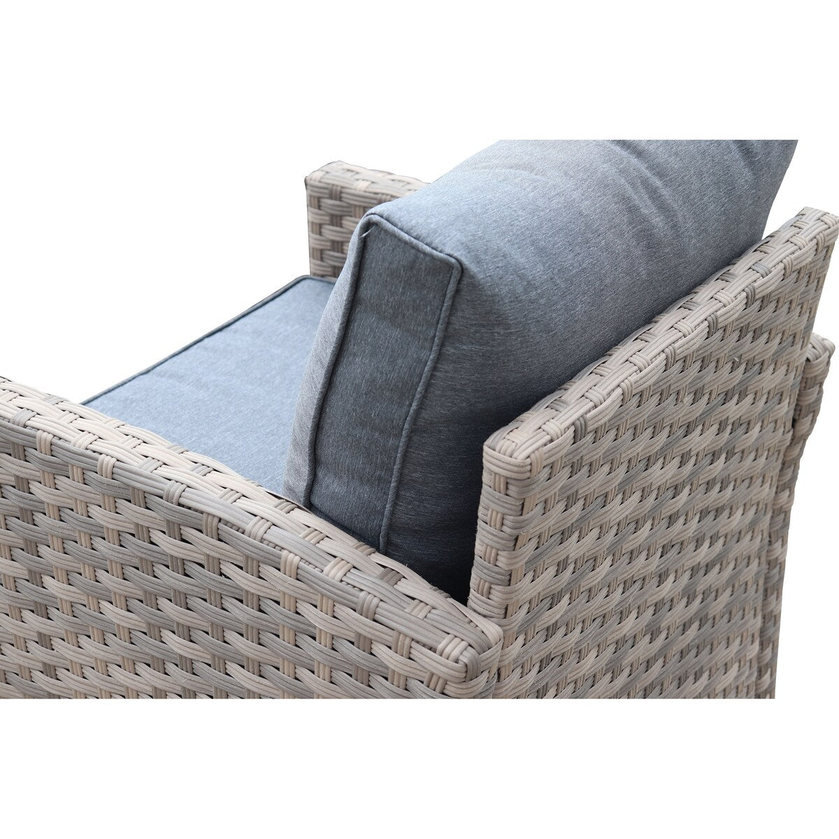 6pcs Outdoor PE Rattan Sofa Set with Removable Cushions