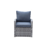 6pcs Outdoor PE Rattan Sofa Set with Removable Cushions