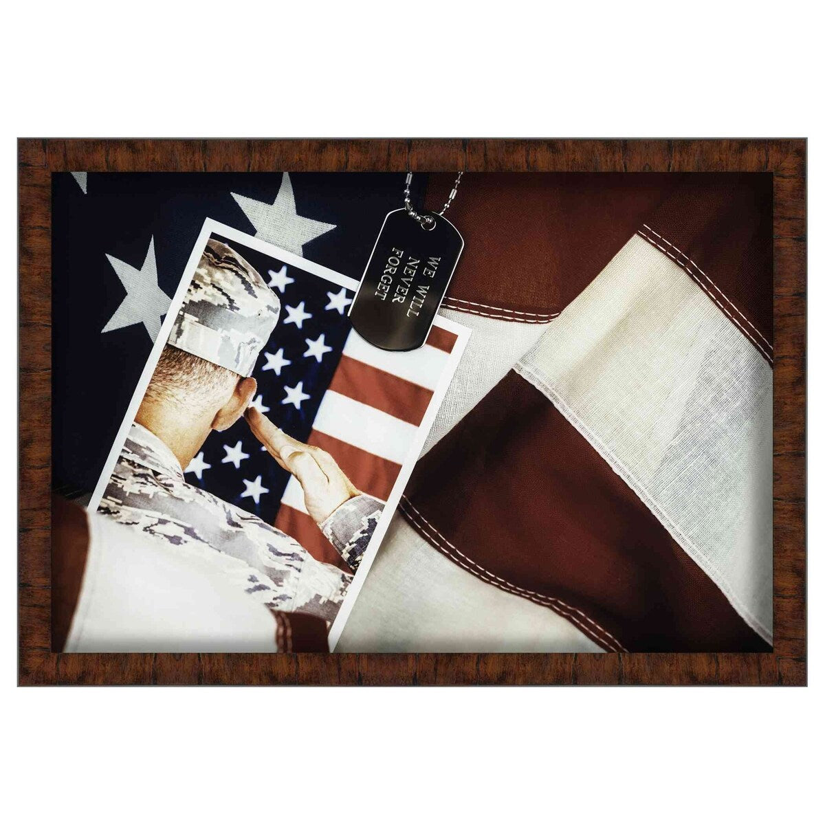 6x12 Walnut Shadowbox Frame - Interior Size 6x12 by 1 Inch Deep - This Walnut Frame Is Made to Display Items Up To 1 Inch Deep