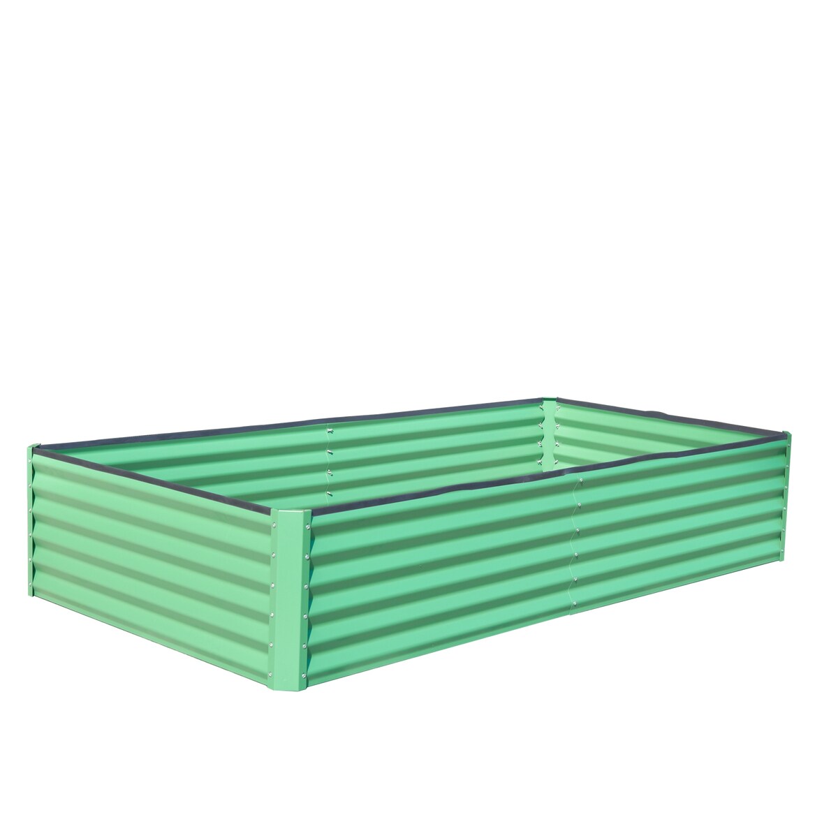 6x3x1FT Outdoor Galvanized Raised Planter Garden Bed