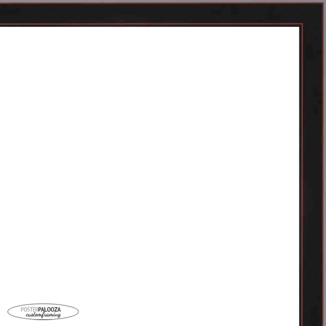 6x4 Contemporary Black Complete Wood Picture Frame with UV Acrylic, Foam Board Backing, & Hardware