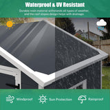 6x4.4FT Outdoor Resin Plastic Storage Shed with Floor, Lockable Doors