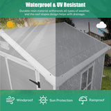 6x4.4FT Outdoor Resin Plastic Storage Shed with Floor, Lockable Doors
