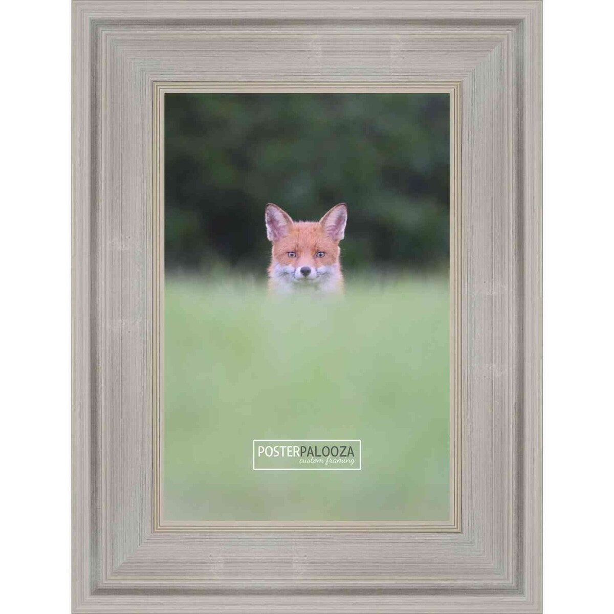 6x5 Contemporary Silver Complete Wood Picture Frame with UV Acrylic, Foam Board Backing, & Hardware