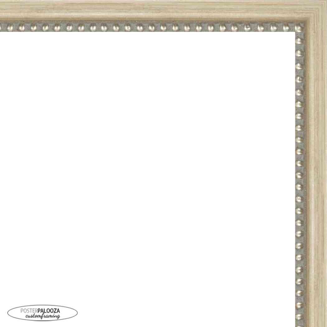 6x6 Traditional Antique Silver Complete Wood Square Picture Frame with UV Acrylic, Foam Board Backing, & Hardware