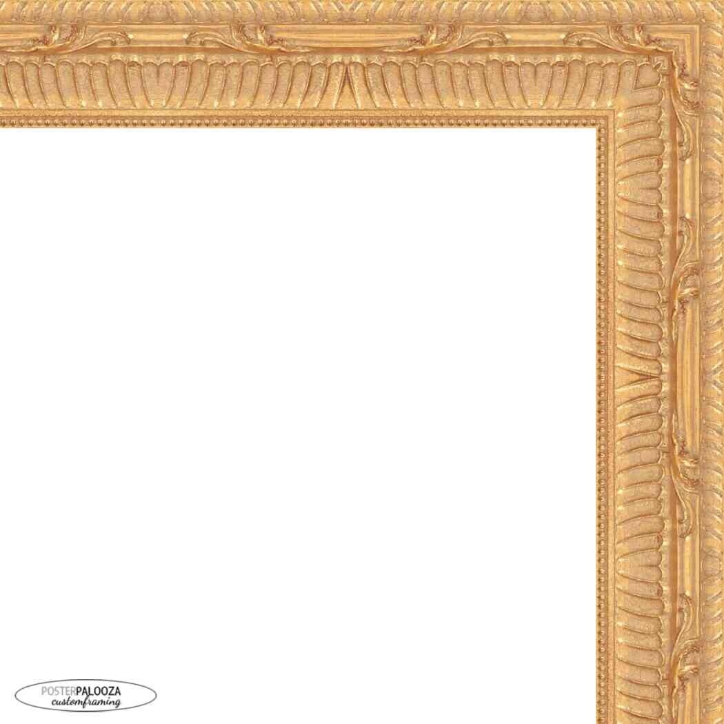 6x8 Ornate Gold Complete Wood Picture Frame with UV Acrylic, Foam Board Backing, & Hardware