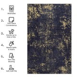 6x9 Area Rugs Machine Washable Rugs Living Room Rugs for Bedroom Laundry Room Kitchen Non Slip Carpet Abstract Soft - 6' x 7'