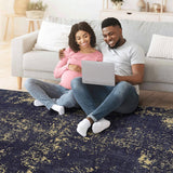 6x9 Area Rugs Machine Washable Rugs Living Room Rugs for Bedroom Laundry Room Kitchen Non Slip Carpet Abstract Soft - 6' x 7'