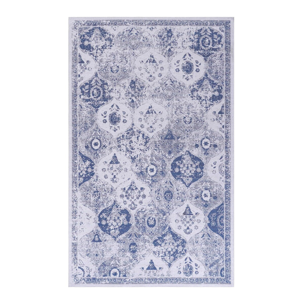 6x9 Area Rugs,Non Slip Floor Carpet,Low Pile Water Repellent,Ultra Soft Faux Wool Vintage Moroccan Rugs for Living Room Bedroom