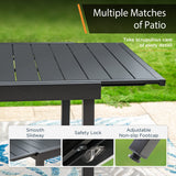 MAISON ARTS 7/9-Piece Patio Dining Set with Metal Expandable Table and Textilene Fabric Padded Armchairs