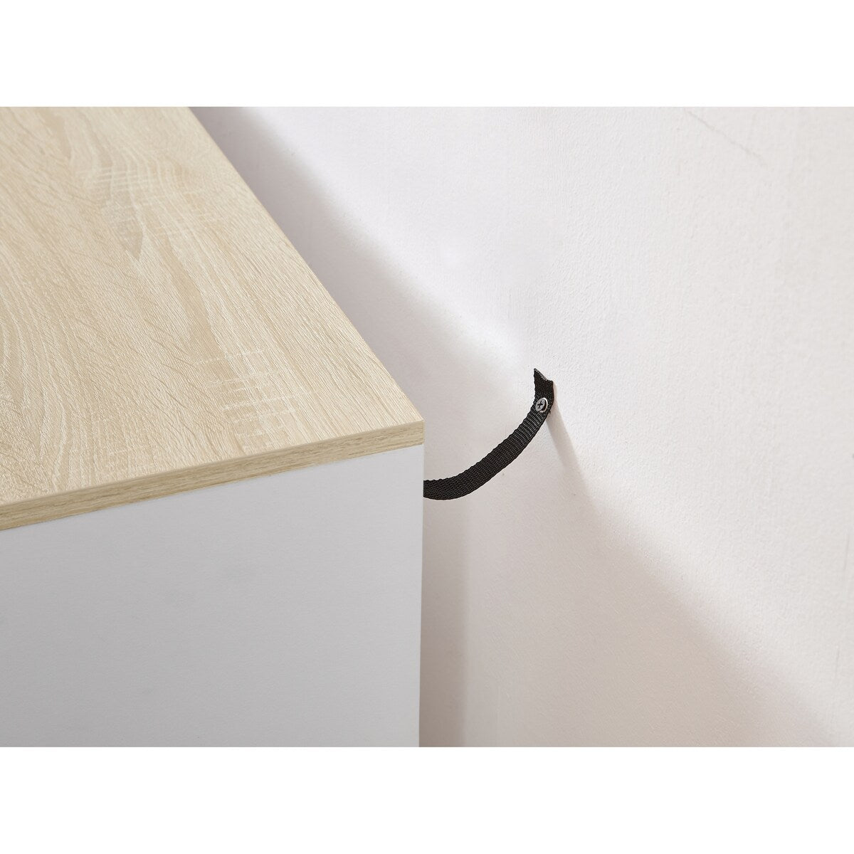 7 Drawer Dresser for Bedroom with Deep Drawers, Wood Dressers & Chest of Drawers, Modern White Long Dressers White & oak