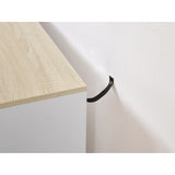 7 Drawer Dresser for Bedroom with Deep Drawers, Wood Dressers & Chest of Drawers, Modern White Long Dressers White & oak