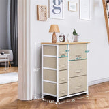 7 Drawer Fabric Dresser Storage Tower