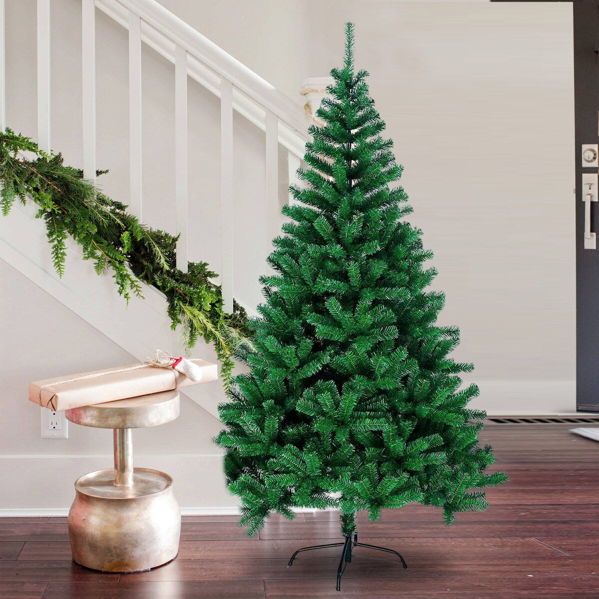 YANSUN 7 FT Premium Artificial Christmas Tree Full Bodied Lightweight Christmas Tree with Metal Stand for Christmas - 82.68 in.