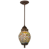 7 In. Wide Tiffany Fishscale Mini Pendant